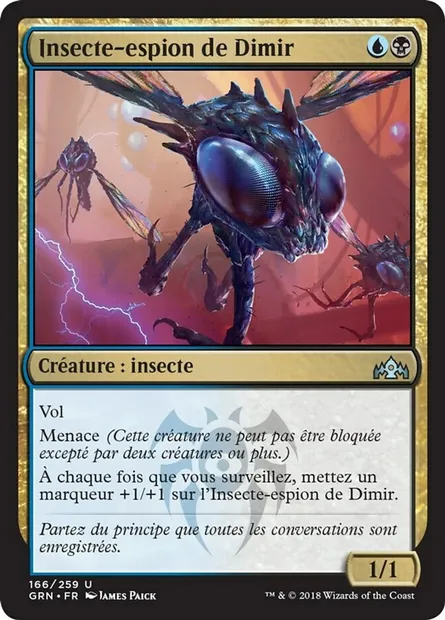 Insecte-espion de Dimir, carte Magic GRN 166 — extension Les Guildes de Ravnica