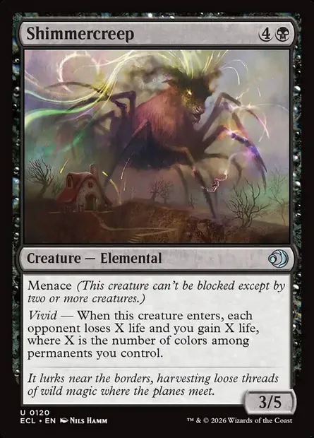 Shimmercreep, Magic card ECL 120 — Lorwyn Eclipsed set
