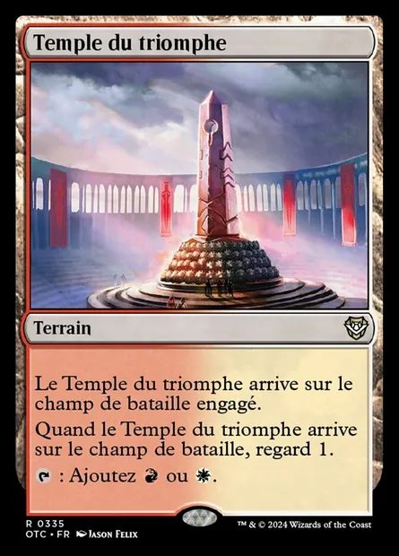 Temple du triomphe, carte Magic OTC 335 — extension Outlaws of Thunder Junction Commander