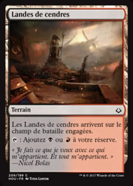 Landes de cendres, carte Magic HOU 209 — extension L’âge de la destruction