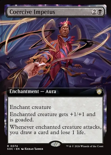 Coercive Impetus, Magic card SOC 74 — Secrets of Strixhaven Commander set