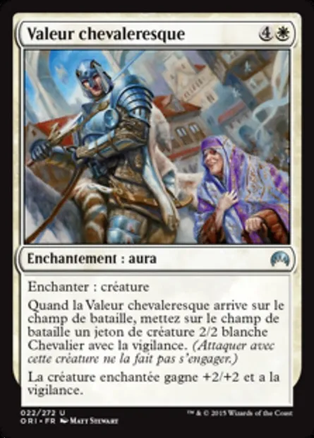 Valeur chevaleresque, carte Magic ORI 22 — extension Magic Origines
