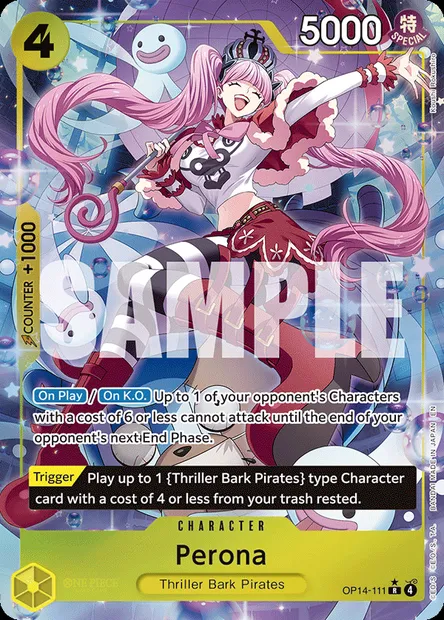 Perona, One Piece card OP14-111 — THE AZURE SEA’S SEVEN set