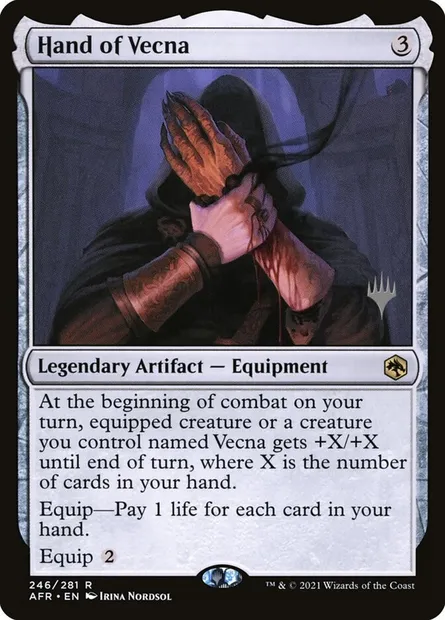 Main de Vecna, carte Magic PAFR 246p — extension Adventures in the Forgotten Realms Promos