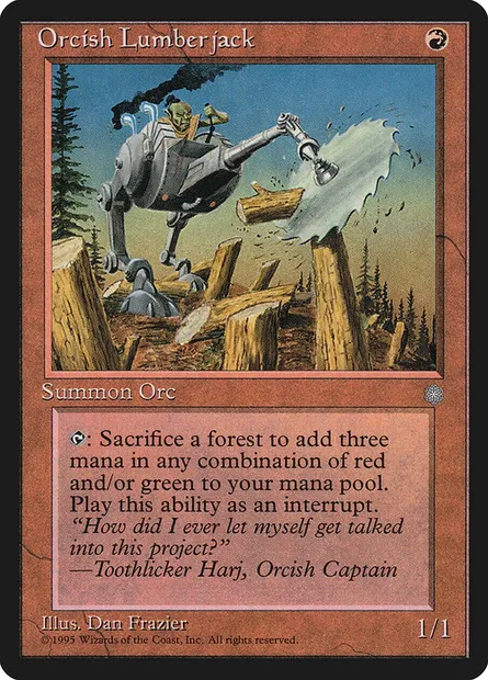 Orcish Lumberjack, Magic card ICE 210 — Ice Age set