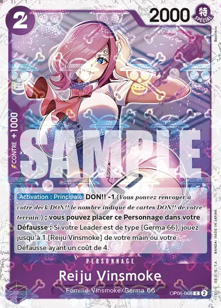 Reiju Vinsmoke, carte One Piece OP06-068 — extension ONE PIECE CARD THE BEST