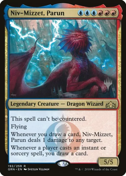 Niv-Mizzet, Parun, carte Magic PGRN 192p — extension Guilds of Ravnica Promos