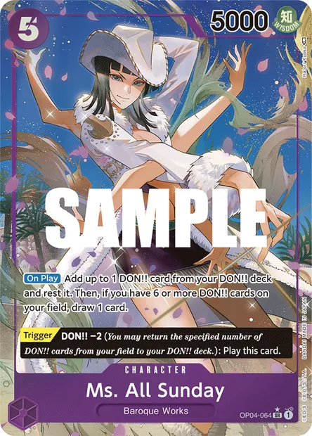 Ms. All Sunday, One Piece card OP04-064 — KINGDOMS OF INTRIGUE set