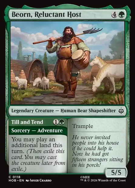 Beorn, Reluctant Host // Till and Tend, Magic card HOB 118 — The Hobbit set