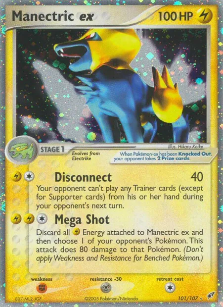 Manectric ex, Pokémon card DX 101 — Deoxys set