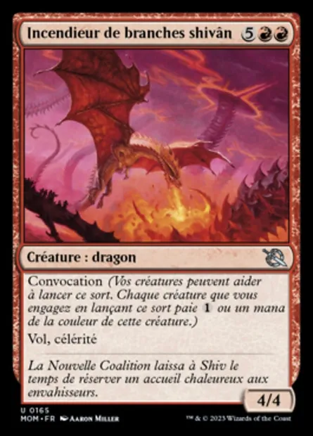 Incendieur de branches shivân, carte Magic MOM 165 — extension L'invasion des machines