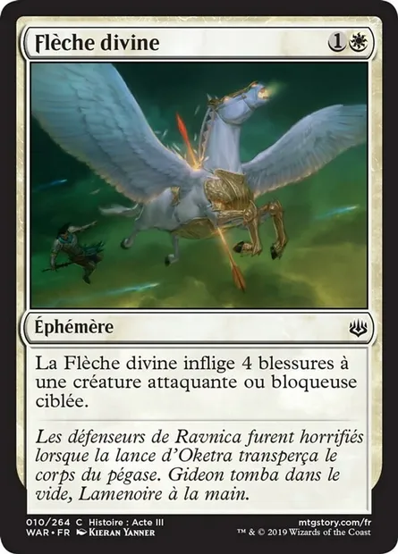 Flèche divine, carte Magic WAR 10 — extension La guerre des Planeswalkers