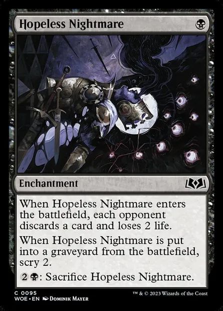 Hopeless Nightmare, Magic card WOE 95 — Wilds of Eldraine set
