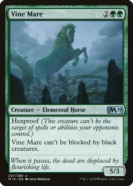 Vine Mare, Magic card M19 207 — Core Set 2019 set