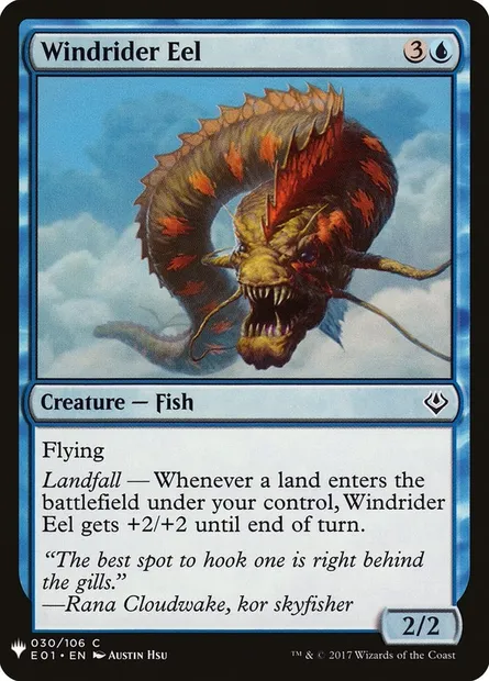 Windrider Eel, Magic card PLST E01-30 — The List set
