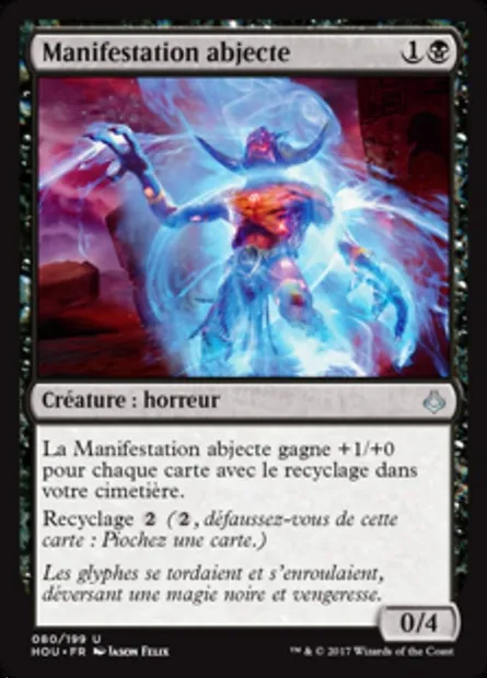 Manifestation abjecte, carte Magic HOU 80 — extension L’âge de la destruction