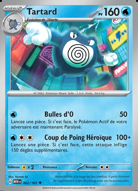 Tartard, carte Pokémon MEW 062 — extension 151