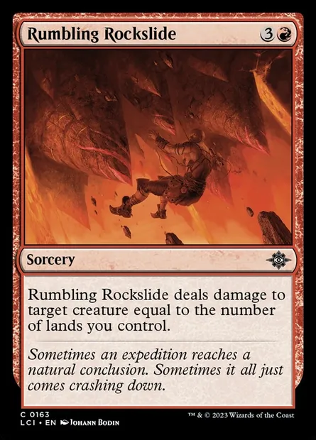 Rumbling Rockslide, Magic card LCI 163 — The Lost Caverns of Ixalan set