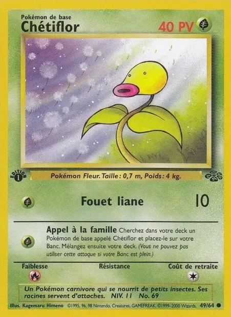 Chétiflor, carte Pokémon JU 49 — extension Jungle