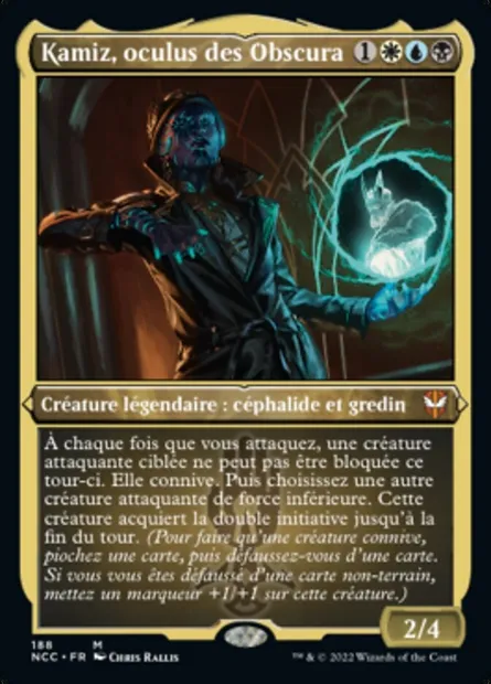 Kamiz, oculus des Obscura, carte Magic NCC 188 — extension New Capenna Commander