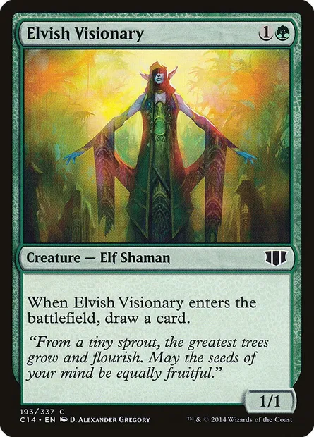 Elvish Visionary, Magic card C14 193 — Commander 2014 set