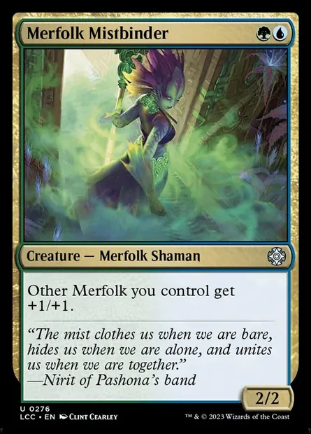 Merfolk Mistbinder, Magic card LCC 276 — The Lost Caverns of Ixalan Commander set