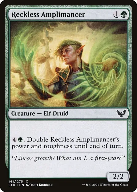 Reckless Amplimancer, Magic card STX 141 — Strixhaven: School of Mages set