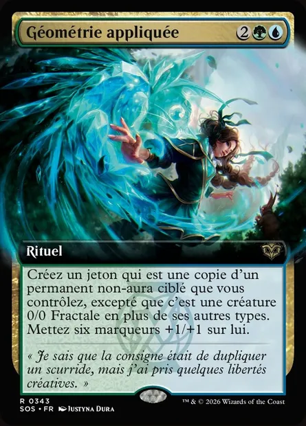 Géométrie appliquée, carte Magic SOS 343 — extension Secrets of Strixhaven
