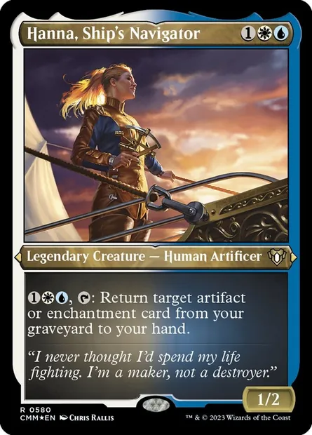 Hanna, Ship's Navigator, Magic card CMM 580 — Commander Masters set