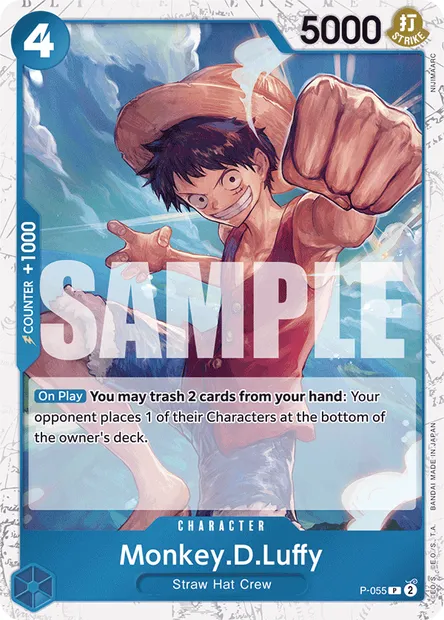 Monkey.D.Luffy, One Piece card P-055 — Promotion card set