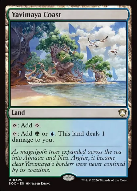 Yavimaya Coast, Magic card SOC 425 — Secrets of Strixhaven Commander set