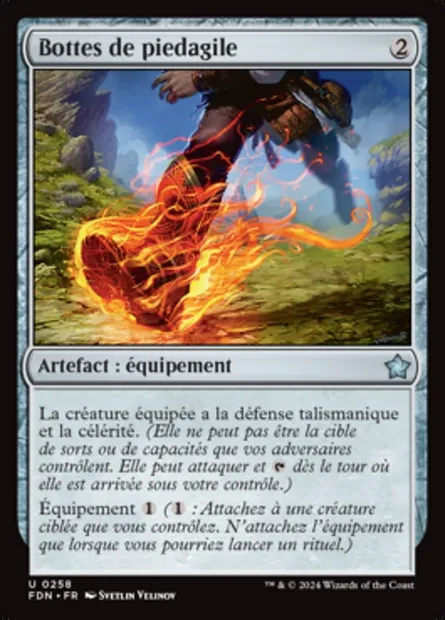 Bottes de piedagile, carte Magic FDN 258 — extension Foundations