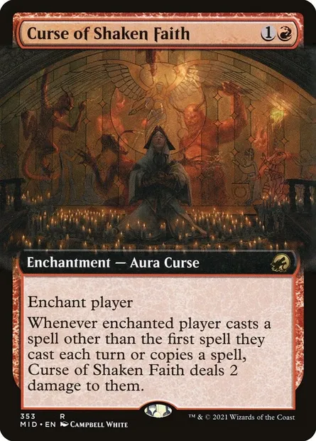 Curse of Shaken Faith, Magic card MID 353 — Innistrad: Midnight Hunt set
