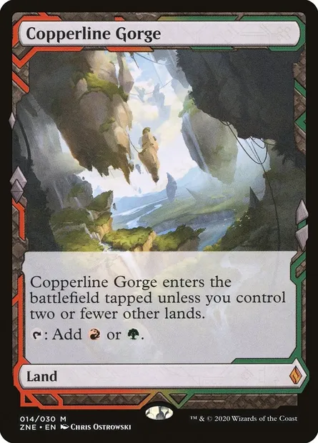 Copperline Gorge, Magic card ZNE 14 — Zendikar Rising Expeditions set