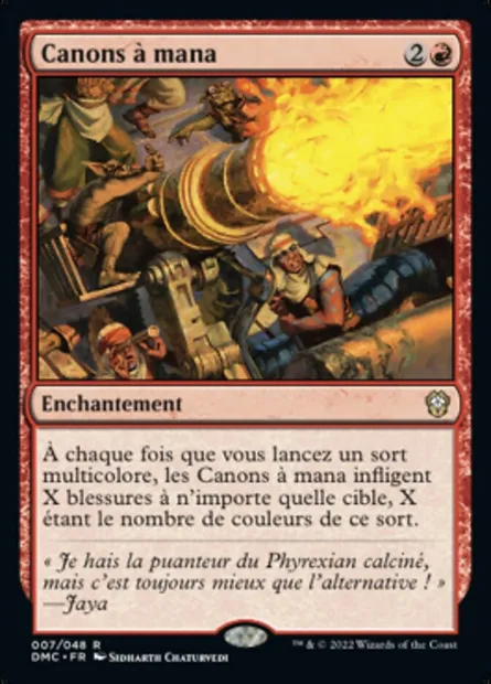 Canons à mana, carte Magic DMC 7 — extension Dominaria United Commander