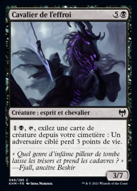 Cavalier de l'effroi, carte Magic KHM 89 — extension Kaldheim