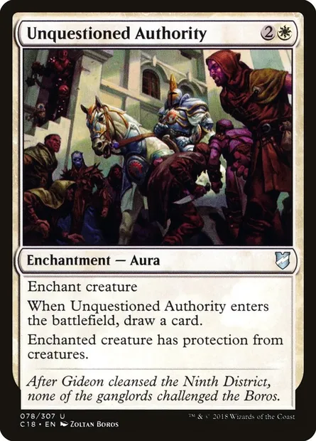 Unquestioned Authority, Magic card C18 78 — Commander 2018 set