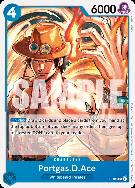 Portgas.D.Ace, One Piece card P-103 — Promotion card set