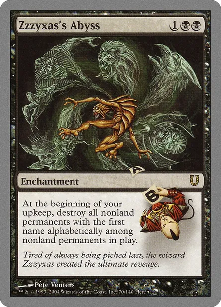 Zzzyxas's Abyss, Magic card UNH 70 — Unhinged set