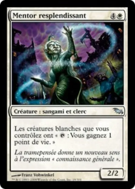 Mentor resplendissant, carte Magic SHM 19 — extension Sombrelande
