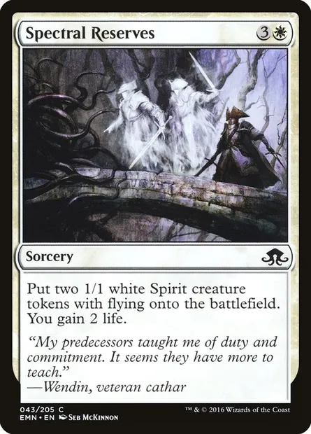 Spectral Reserves, Magic card EMN 43 — Eldritch Moon set
