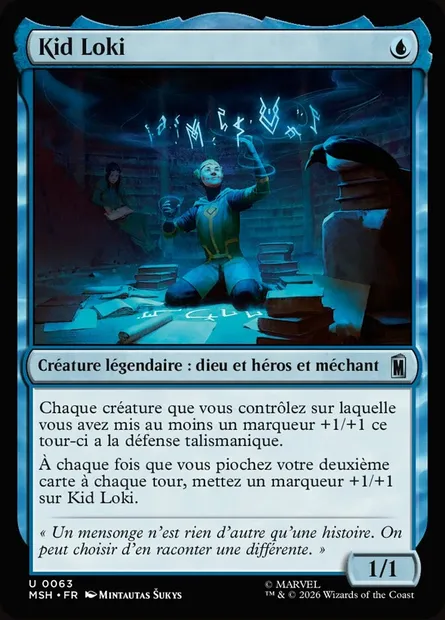 Kid Loki, carte Magic MSH 63 — extension Marvel Super Heroes