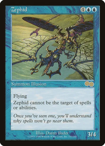 Zephid, Magic card USG 113 — Urza's Saga set
