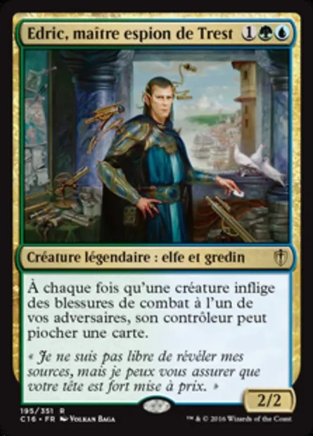 Edric, maître espion de Trest, carte Magic C16 195 — extension Commander 2016