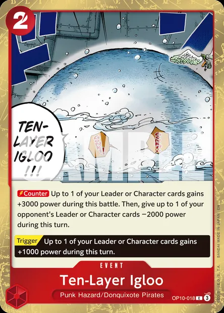 Ten-Layer Igloo, One Piece card OP10-018 — ROYAL BLOOD set