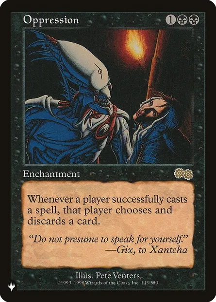 Oppression, carte Magic PLST USG-143 — extension The List
