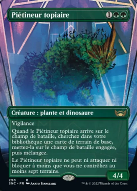 Piétineur topiaire, carte Magic SNC 290 — extension Les rues de la Nouvelle-Capenna