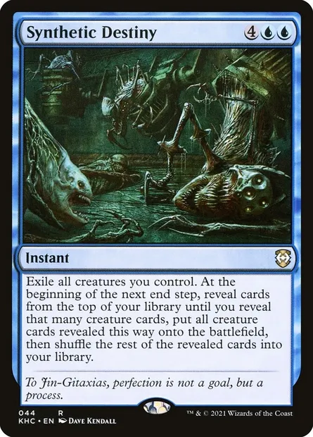 Synthetic Destiny, Magic card KHC 44 — Kaldheim Commander set