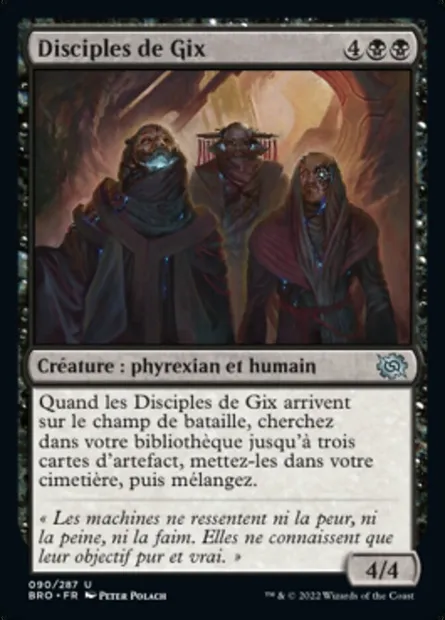Disciples de Gix, carte Magic BRO 90 — extension La Guerre Fratricide