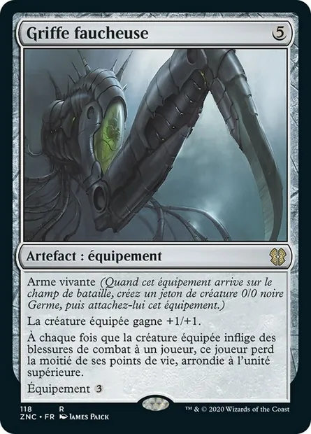 Griffe faucheuse, carte Magic ZNC 118 — extension Zendikar Rising Commander